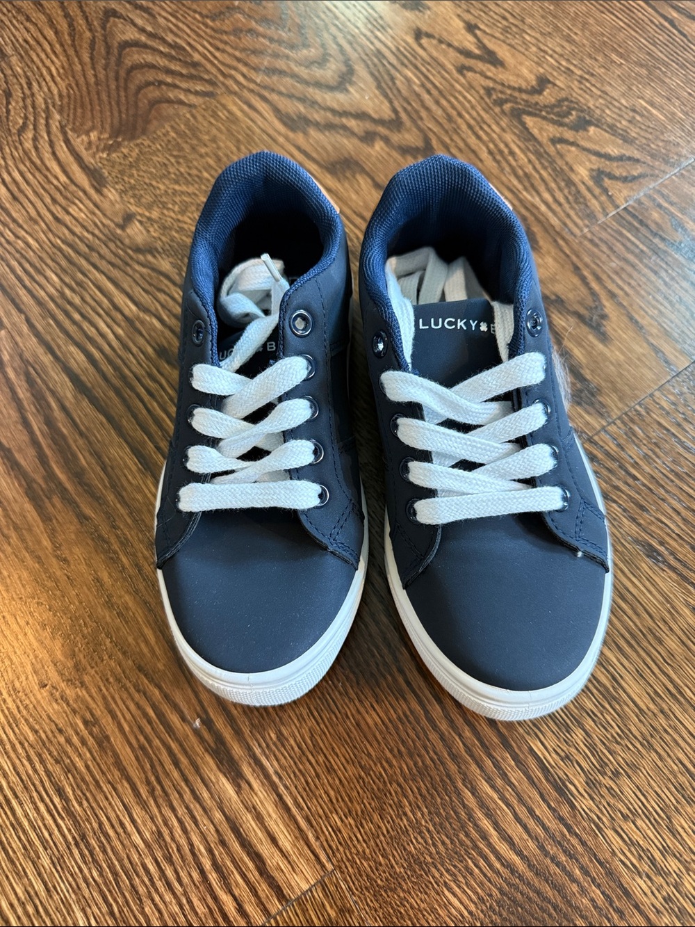 NWT Lucky Brand Kids Navy Sneakers with White Laces